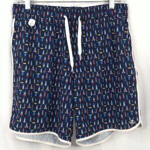 Sperry Swim Trunks Mens Size Medium Unlined Hybrid Pockets Drawstring Shorts